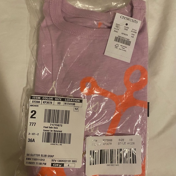 NWT J.Crew CrewCut Girls' nautical graphic T-shirt #AY208 Short Sleeves Cotton - Picture 3 of 8